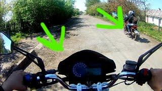 Покатушки на мотоциклах Musstang Region MT 150-8. Skybike atom-200.