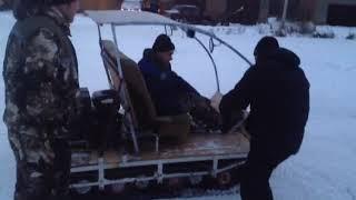 Самодельный двухгусеничный снегоход