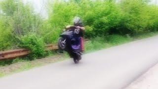 Покатушки на скутерах|: Учимся станту/. | Dio 32 ¦ Yamaha Jog ZR. (Часть 2).