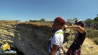 Антон cape Fiolent Rope jumping with Skyline x-team in Crimea