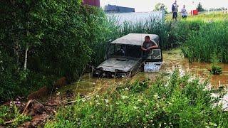 УАЗ против болота. Стартера в ремонт. Прощай сцепление. Залили ДМРВ.