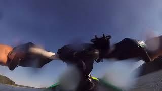 Sea Doo Spark trixx jumps M/S Vellamo at Lake Vesijärvi, Lahti, Finland