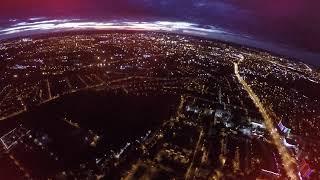 Харьков, красивая Одесская на закате с высоты
