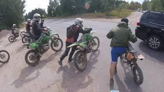 Покатушки  на кроссовых мотоциклах. Мотокросс. part.5