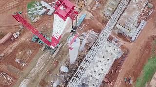 На «ТАНЕКО» смонтирована самая высокая колонна