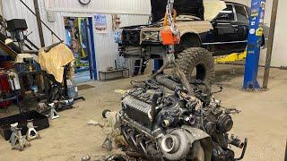Offroad Bentley быть! Снятие двигателя, примерка колёс