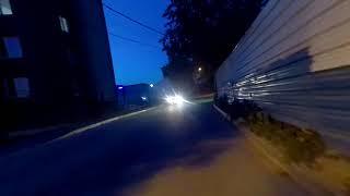 Электрофэтбайк 2квт, вечерние покатушки, передний свет есть но он очень слабый...