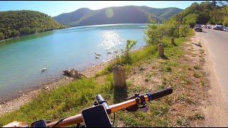 добрался до озера Абрау-Дюрсо/угощают конфетами/кемпинг ВелоНовороссийск/ABRAU BEACH