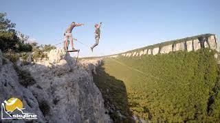 Артём Змеиное Ущелье Прыжок с верёвкой в Крыму с командой Skyline