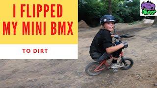 Mini BMX flip to dirt