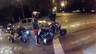 Ночная покатушка на квадроциклах по Москве. Night quad ride in Moscow.
