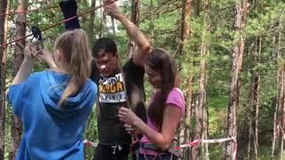 Прыжки с тарзанки на базе отдыха "Ясная поляна"
