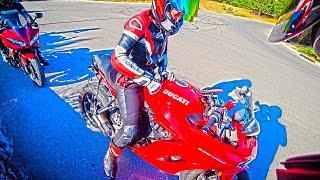 ДЕВУШКА НА МОТОЦИКЛЕ DUCATI ВАЛИТ!!!