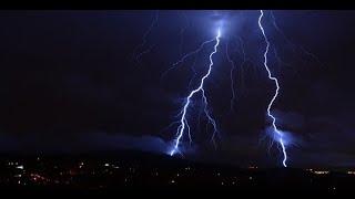 Попал под грозу ночью на мотоцикле.