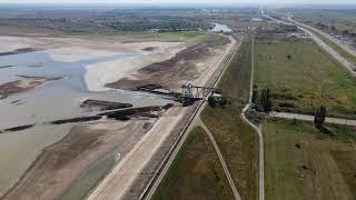 Краснодарское водохранилище обмелело.