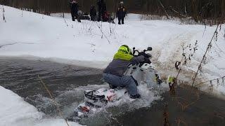 Снегоход // Покатушки  // ATV Club //  Zelenograd // Snowmobile in water