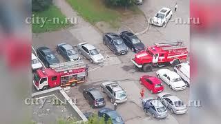 Новокузнечане сняли на видео, как горит девятиэтажка
