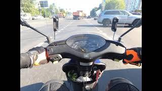 На скутере Honda dio af68 по городу