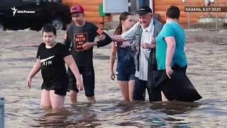 В Казани затопило целую улицу