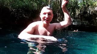 Прыжки с тарзанки в Мексике. Ценоте - райское местечко в джунгли..