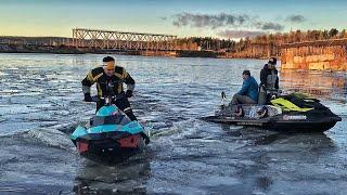 Sea-doo Spark Trixx на льду! Зимние покатушки на вейкборде!