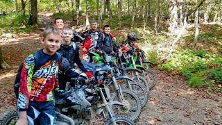 ПОКАТУШКИ НА ПИТБАЙКАХ ПО ГРЯЗИ ГОРА(СИМАШХО) #irbisttr125 #kayokrz140 #kayolite110e #hondacrf450