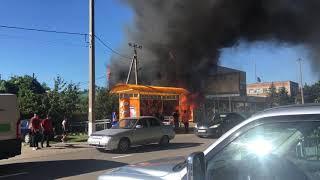 Огромный пожар В Брюховецкой Краснодарский край РБТ