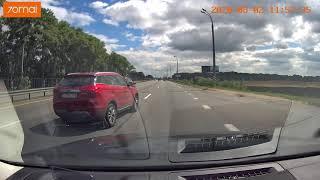Опасное опережение Geely Atlas "4016 IK-6" (МКАД, 02.08.2020)