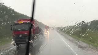 Дальнобой по России. Красноярск - Ачинск, под дождь и град.