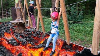 Лазалки для детей - веревочный городок Norway Park в парке Раздолье.