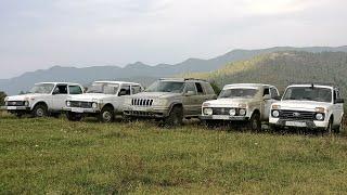 Покатушка в лес на НИВАХ и ЧЕРОКЕЗЕ.